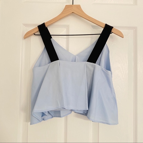 Zara Blue black straps cropped top - Picture 6 of 6